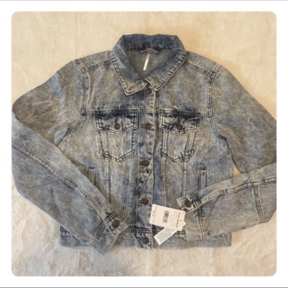 Free People RUMORS DENIM JACKET SIZE SMALL NWT - Picture 8 of 12